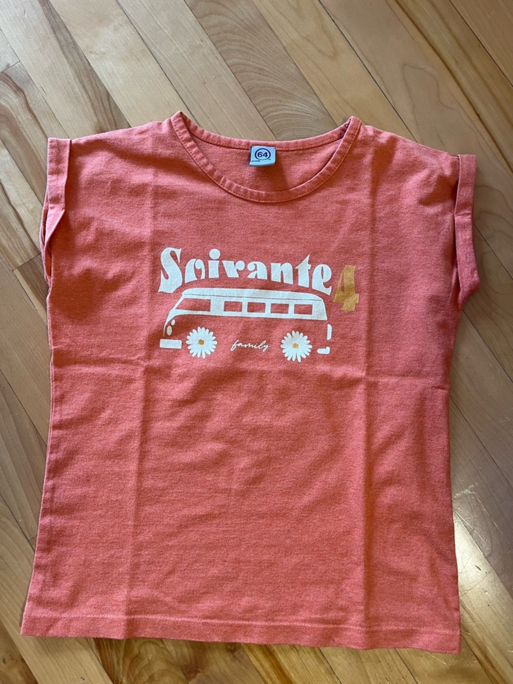 Coral Kids Graphic Tee with Camper Design